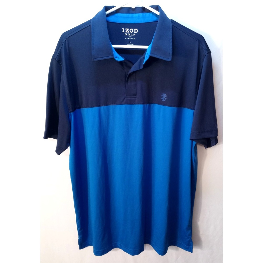Men's Izod Golf  With‎ Stretch Polo Shirt, Large, Blue